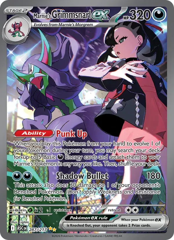 Marnie's Grimmsnarl ex - 287/295 - Ascended Heroes