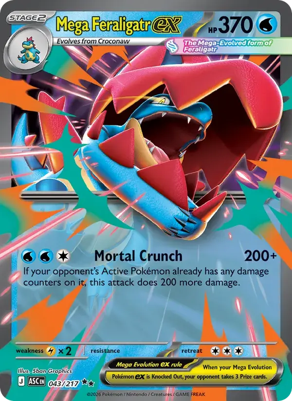 Mega Feraligatr ex - 043/295 - Ascended Heroes