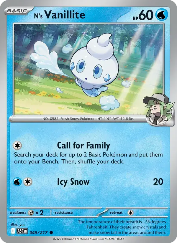 N's Vanillite - 049/295 - Ascended Heroes