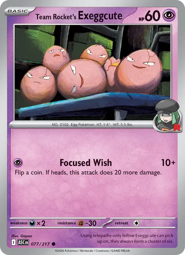 Team Rocket's Exeggcute - 077/295 - Ascended Heroes