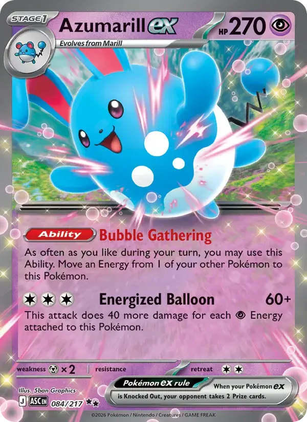 Azumarill ex - 084/295 - Ascended Heroes