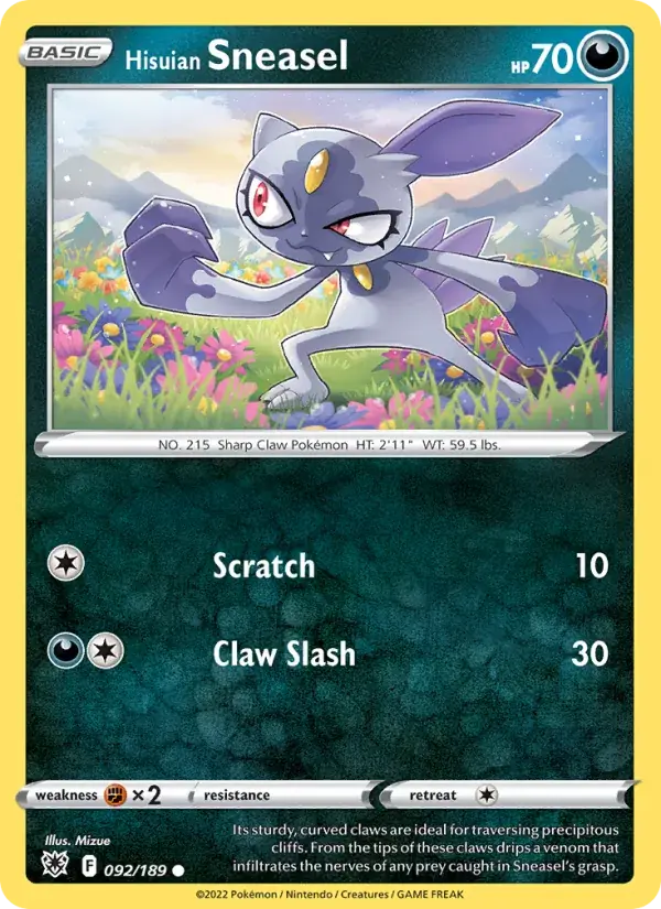 Hisuian Sneasel - 092/216 - Astral Radiance