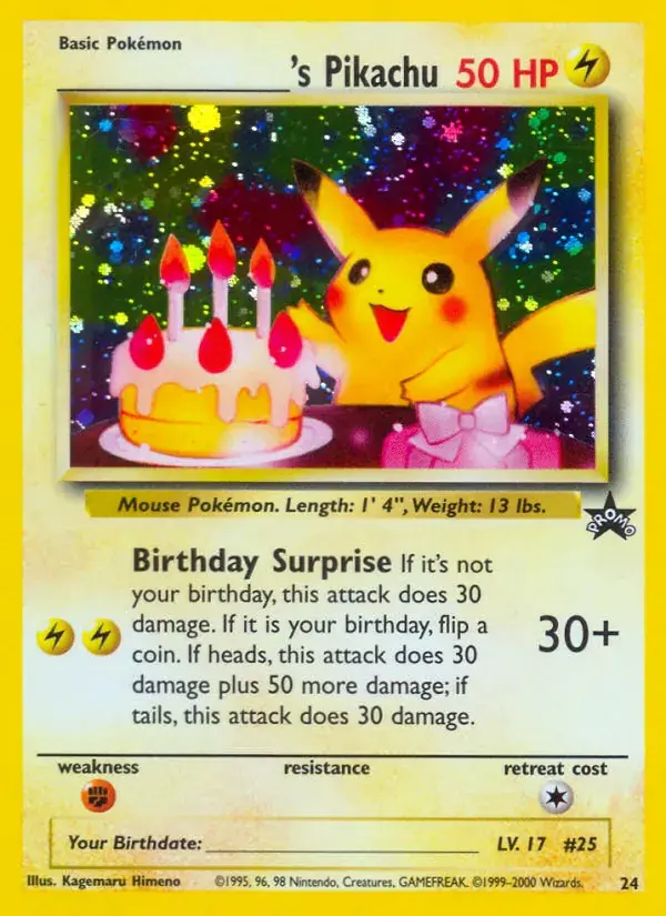 Pikachu de ________ - 24/53 - Wizards Black Star Promos