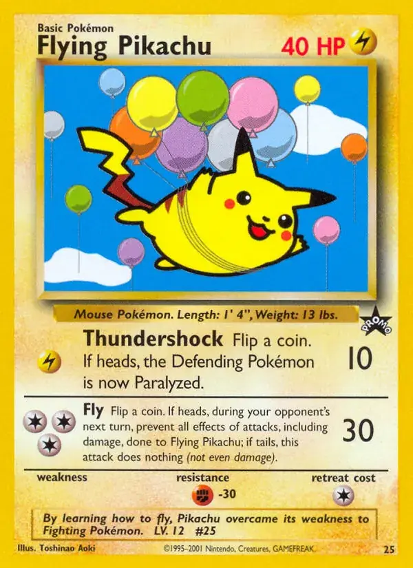 Pikachu volant - 25/53 - Wizards Black Star Promos