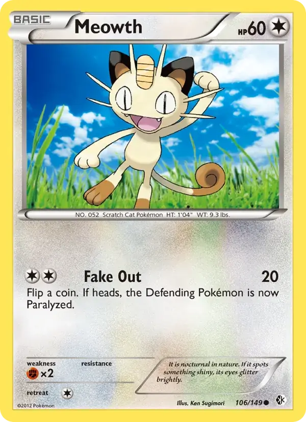 Meowth - 106/153 - Boundaries Crossed