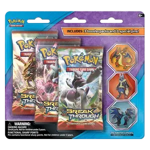BREAKthrough: Mega Evolution Three Pin 3-Pack Blister