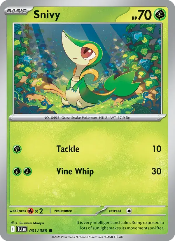 Snivy - 001/172 - Black Bolt