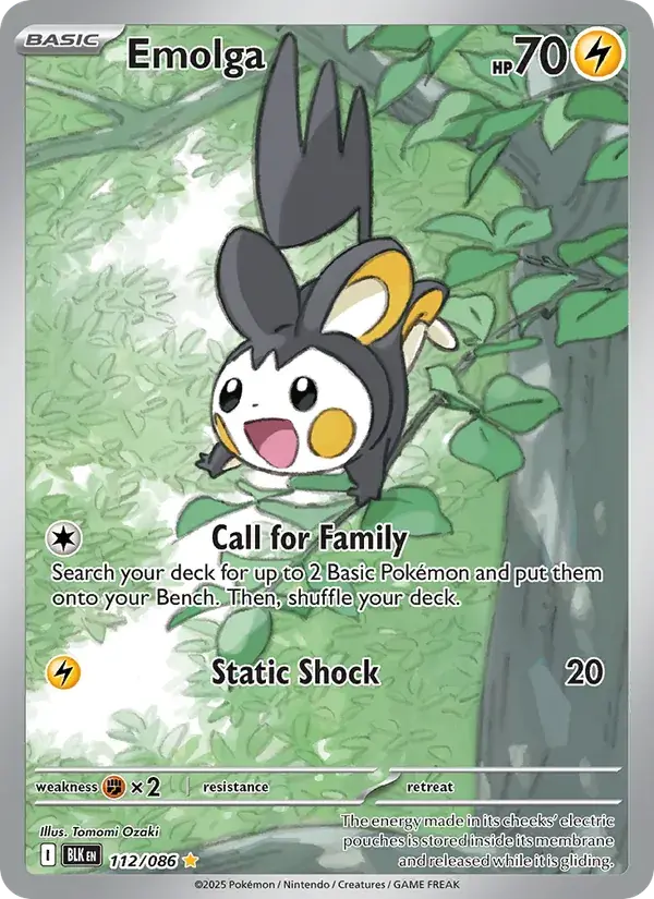 Emolga - 112/172 - Black Bolt