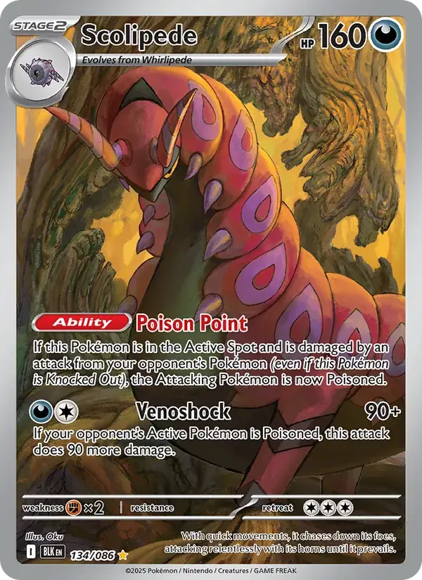 Scolipede - 134/172 - Black Bolt
