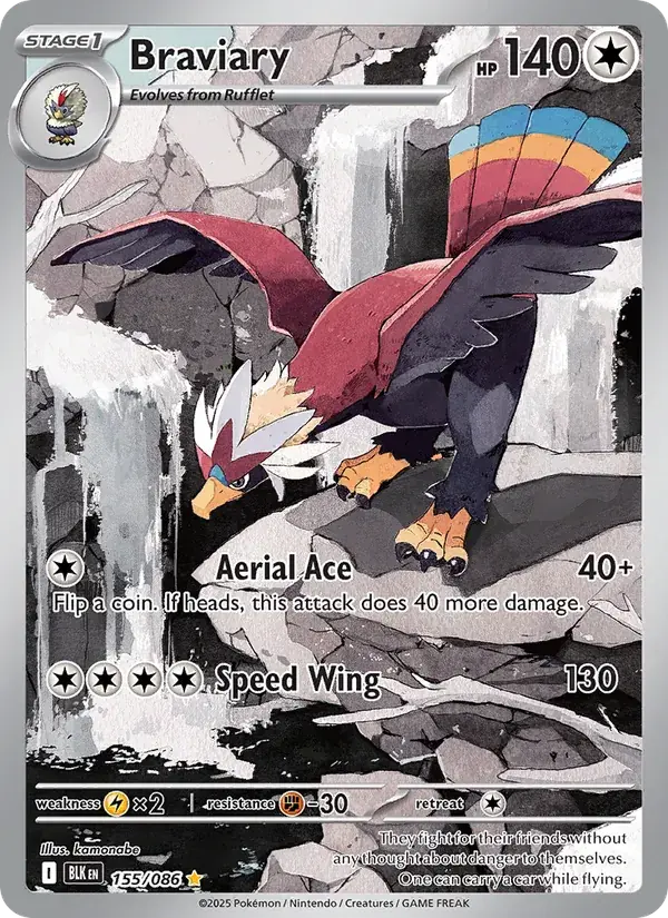 Braviary - 155/172 - Black Bolt