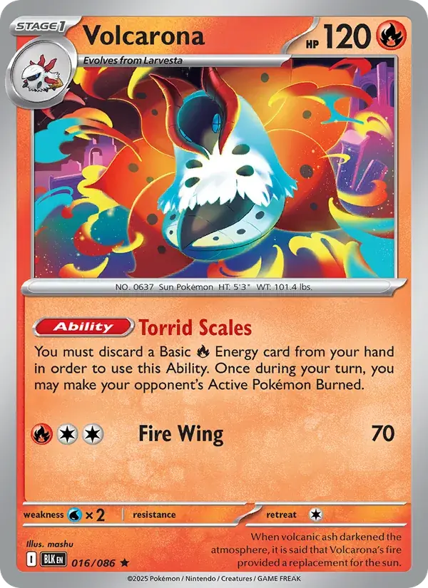 Volcarona - 016/172 - Black Bolt