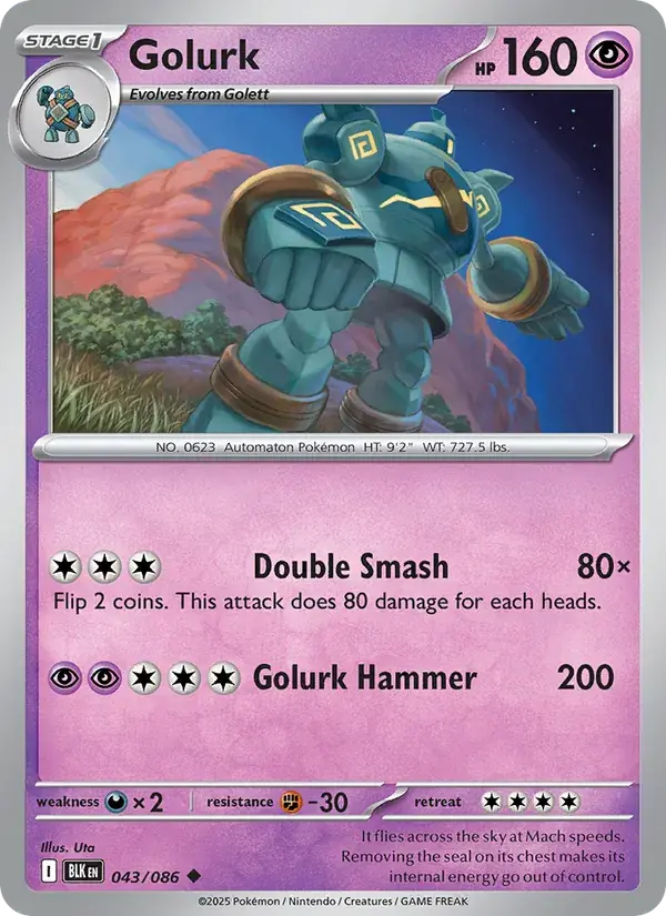 Golurk - 043/172 - Black Bolt