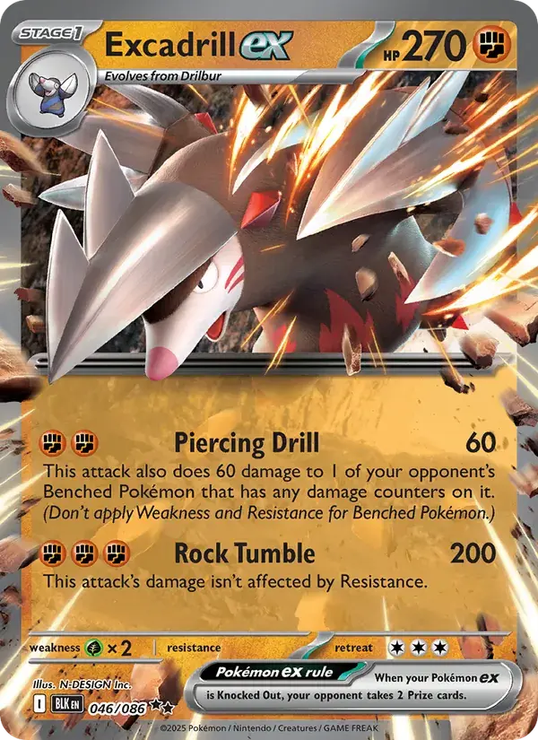 Excadrill ex - 046/172 - Black Bolt