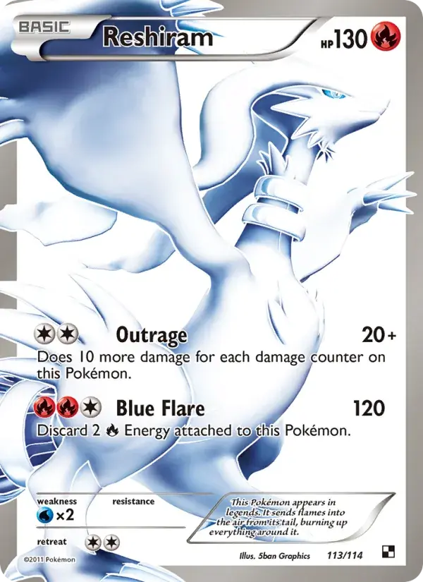 Reshiram - 113/115 - Black & White