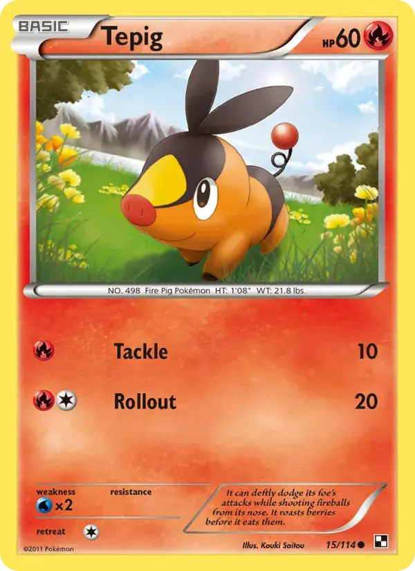 Tepig - 15/115 - Black & White