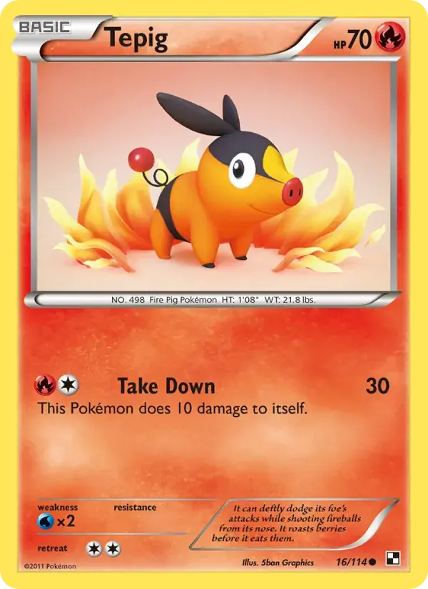 Tepig - 16/115 - Black & White