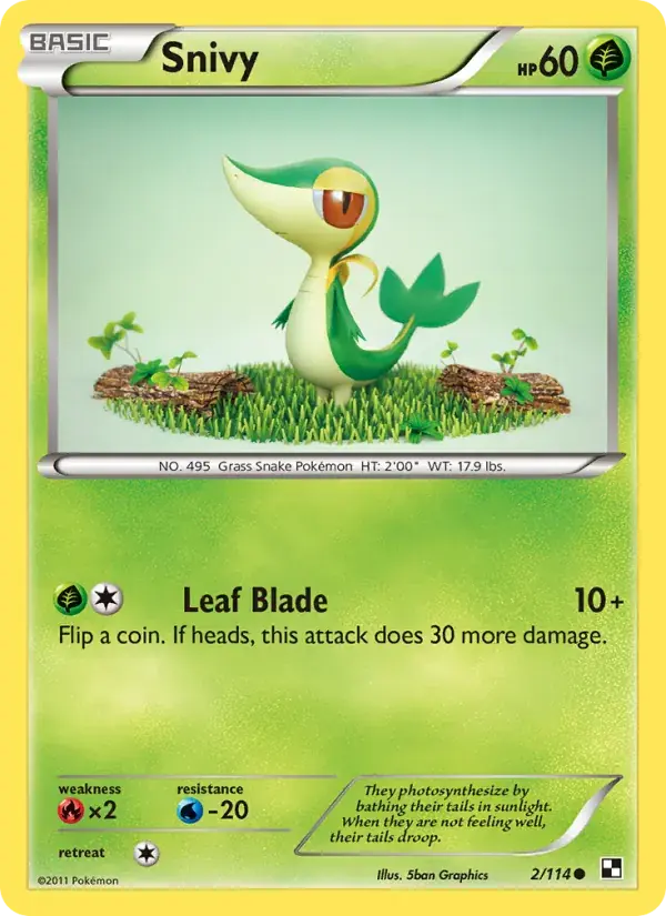 Snivy - 2/115 - Black & White