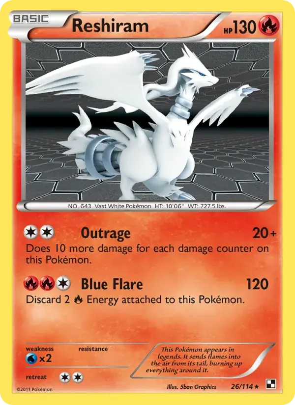 Reshiram - 26/115 - Black & White