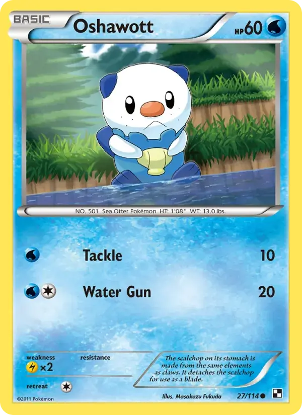 Oshawott - 27/115 - Black & White