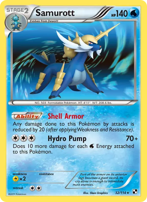 Samurott - 32/115 - Black & White