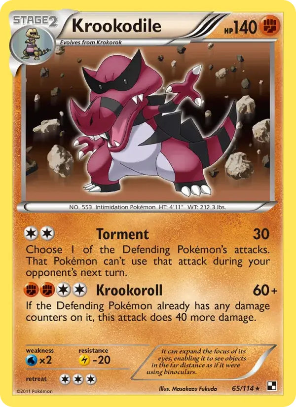 Krookodile - 65/115 - Black & White