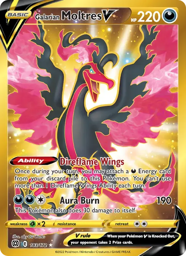 Galarian Moltres V - 183/186 - Brilliant Stars