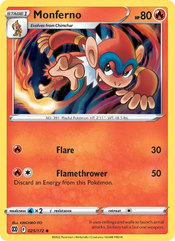 Monferno - 025/186 - Brilliant Stars