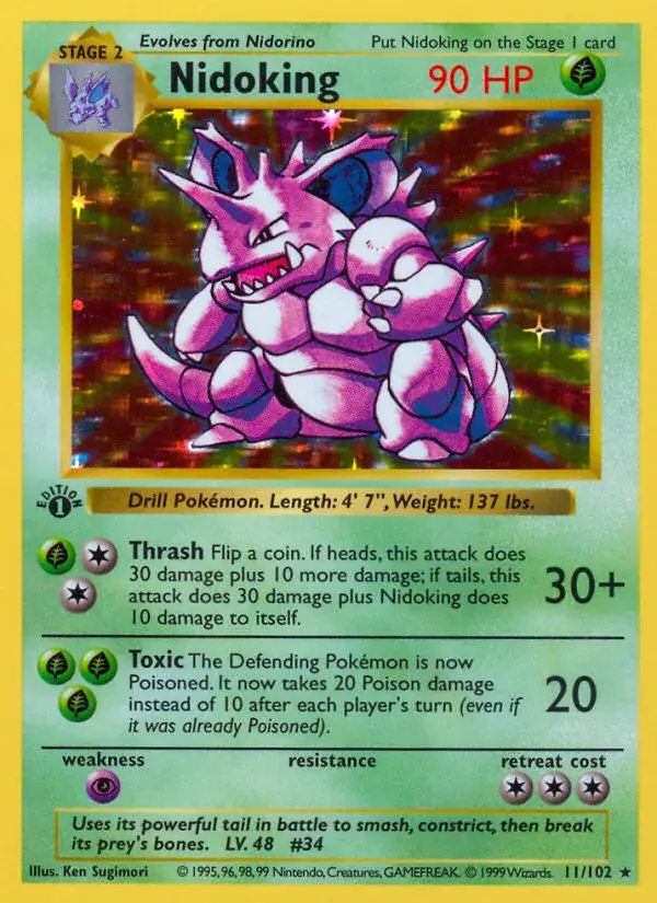 Nidoking - 11/102 - Base Set