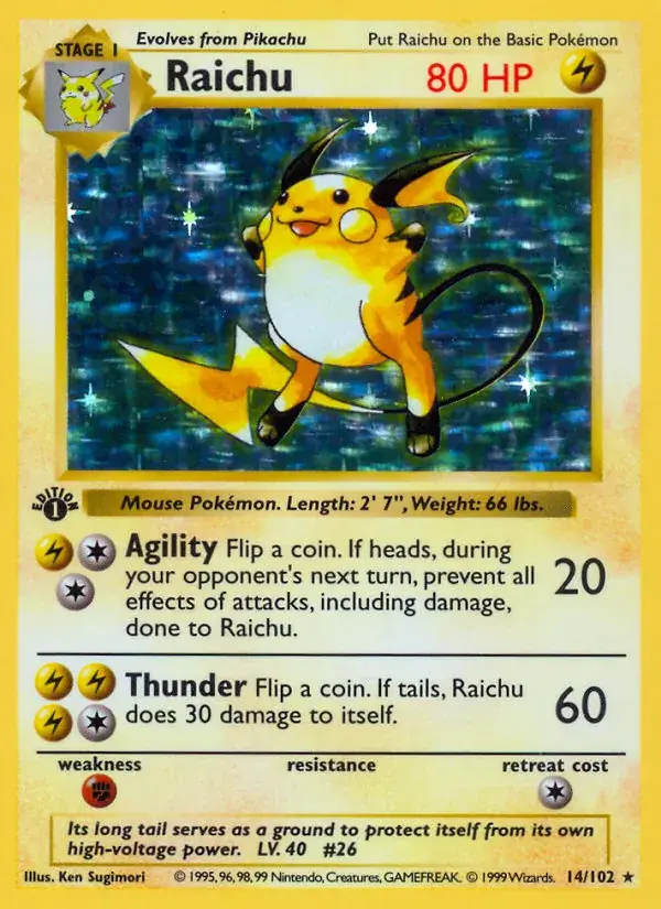 Raichu - 14/102 - Base Set