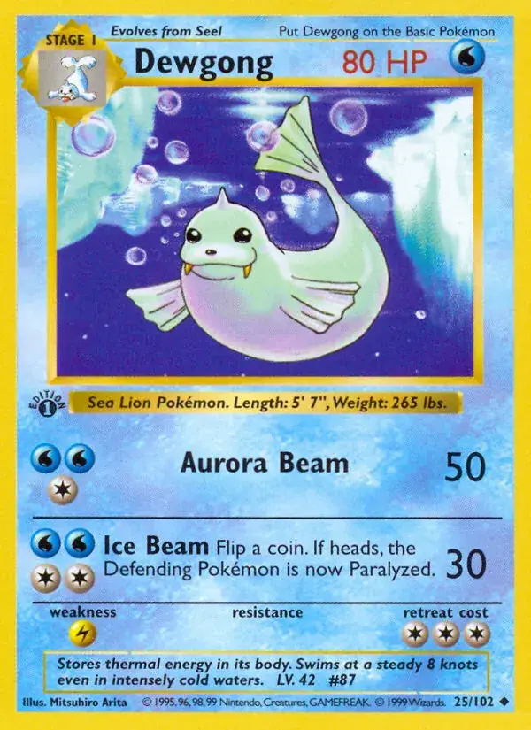 Dewgong - 25/102 - Base Set
