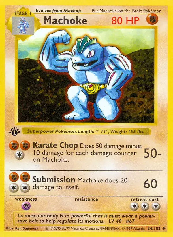 Machoke - 34/102 - Base Set