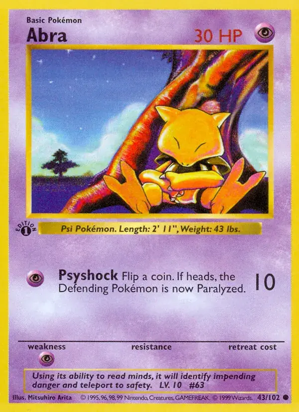 Abra - 43/102 - Base Set