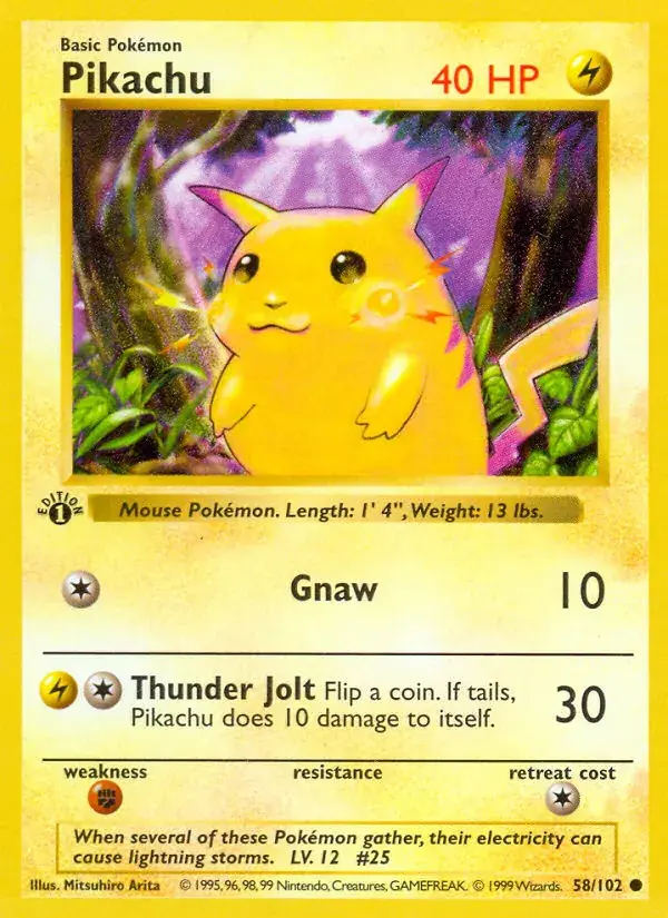 Pikachu - 58/102 - Base Set