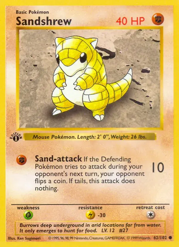 Sandshrew - 62/102 - Base Set