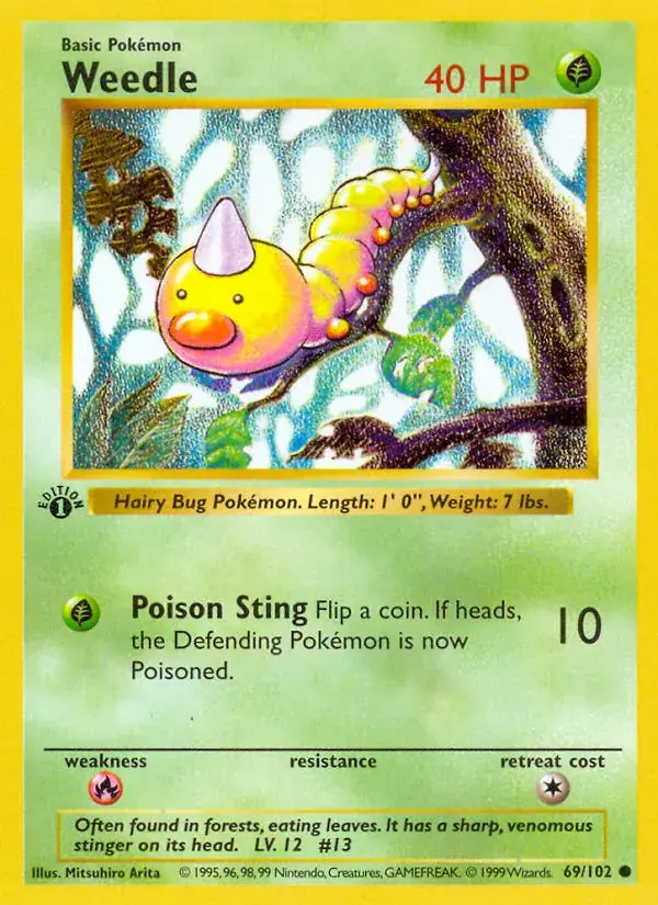 Weedle - 69/102 - Base Set