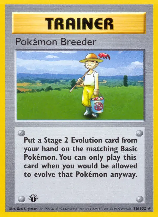 Pokémon Breeder - 76/102 - Base Set