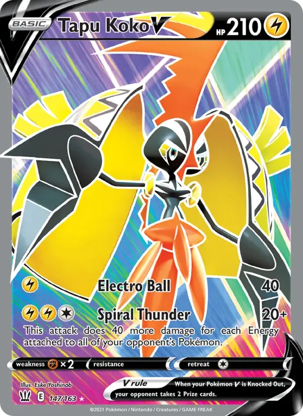 Tapu Koko V - 147/183 - Battle Styles