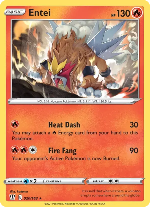 Entei - 20/183 - Battle Styles