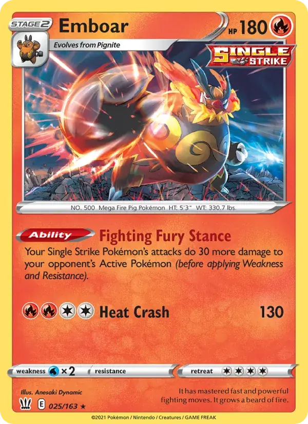 Emboar - 25/183 - Battle Styles