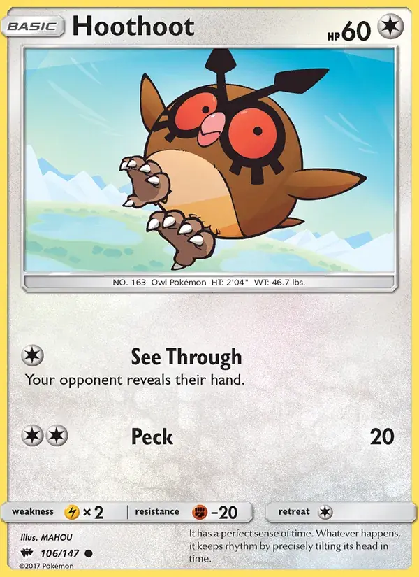 Hoothoot - 106/169 - Burning Shadows