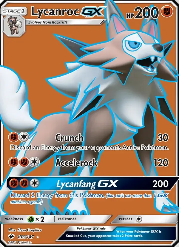 Lycanroc GX - 136/169 - Burning Shadows
