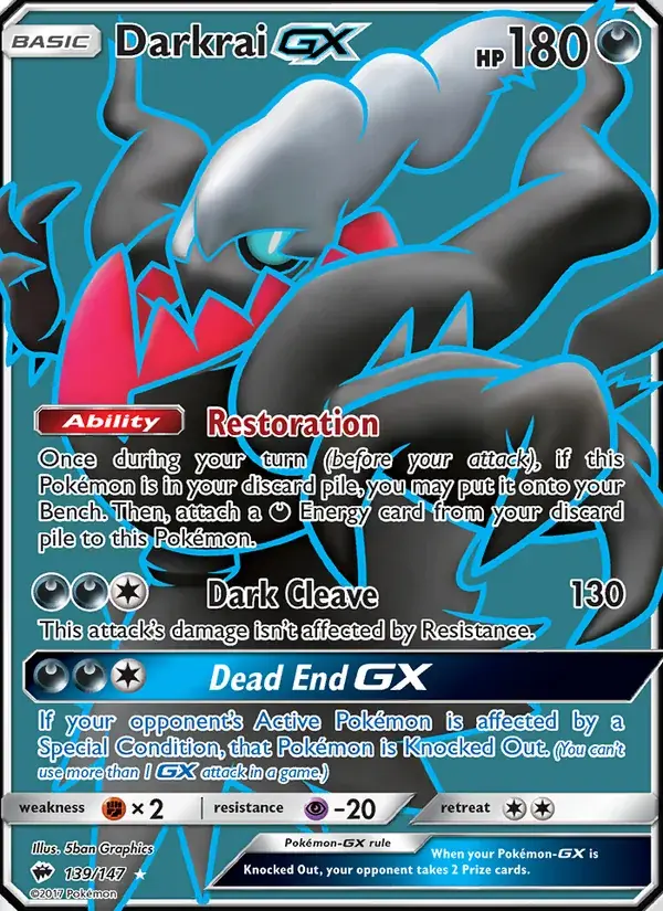 Darkrai GX - 139/169 - Burning Shadows