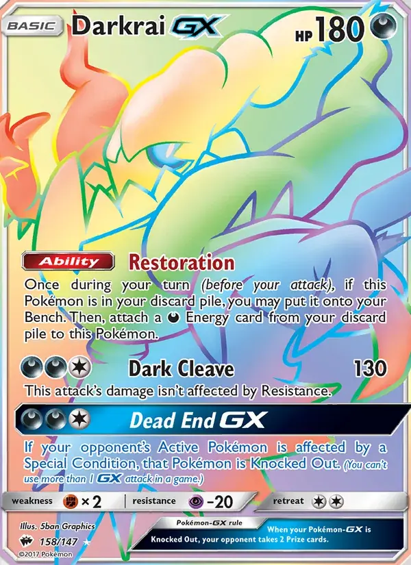 Darkrai GX - 158/169 - Burning Shadows