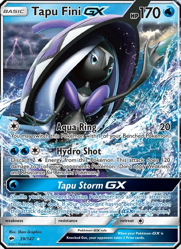 Tapu Fini GX - 39/169 - Burning Shadows