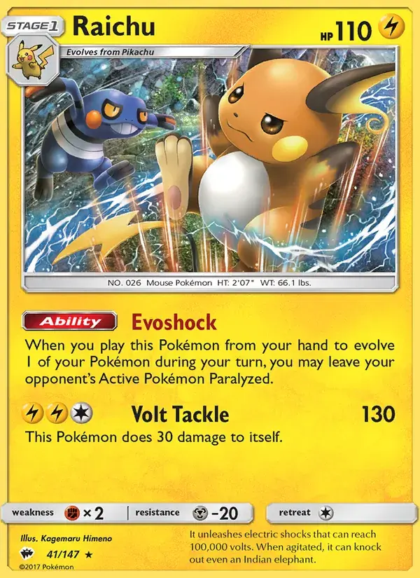 Raichu - 41/169 - Burning Shadows
