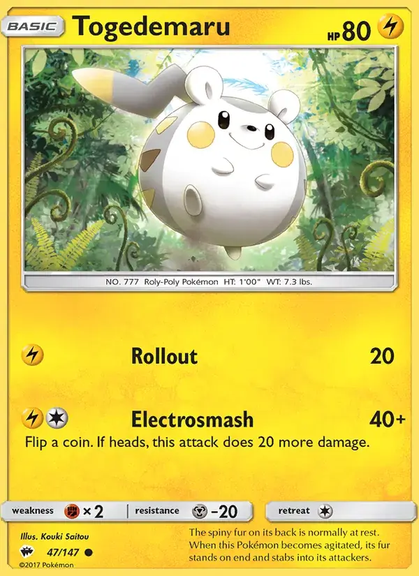 Togedemaru - 47/169 - Burning Shadows