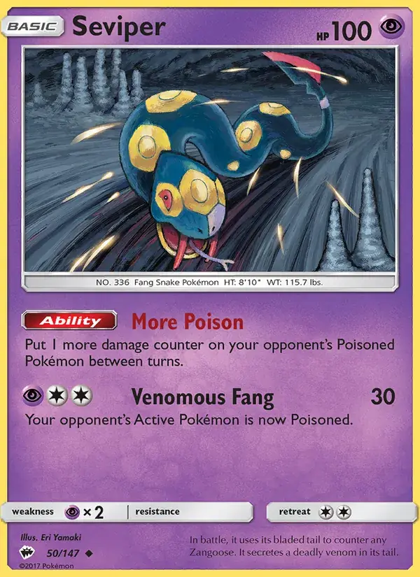 Seviper - 50/169 - Burning Shadows
