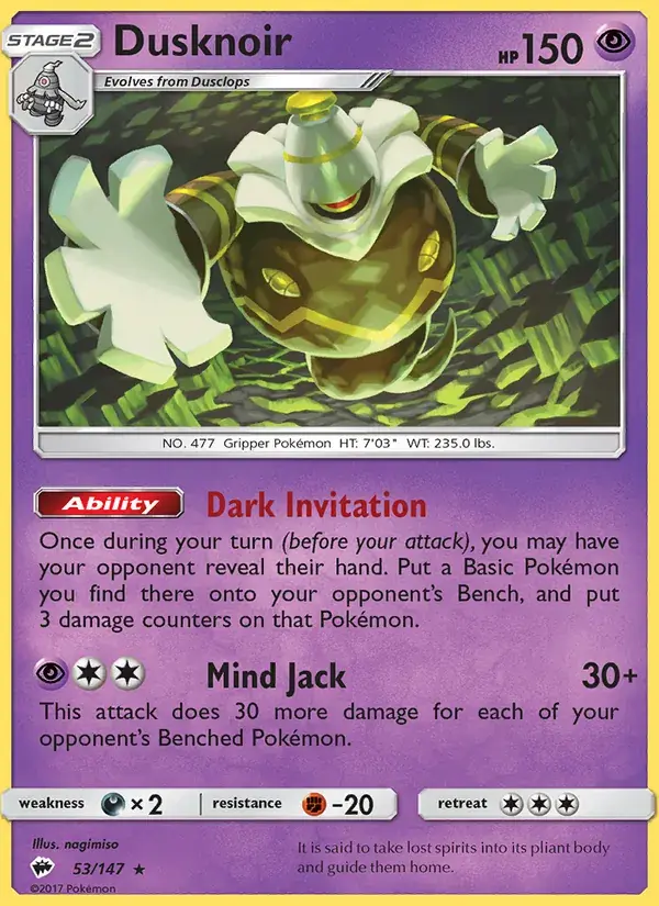 Dusknoir - 53/169 - Burning Shadows