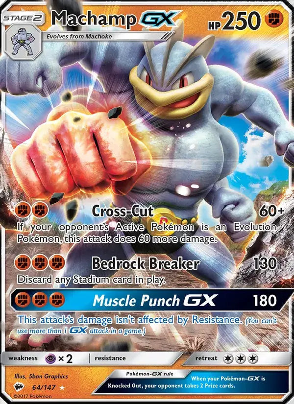 Machamp GX - 64/169 - Burning Shadows
