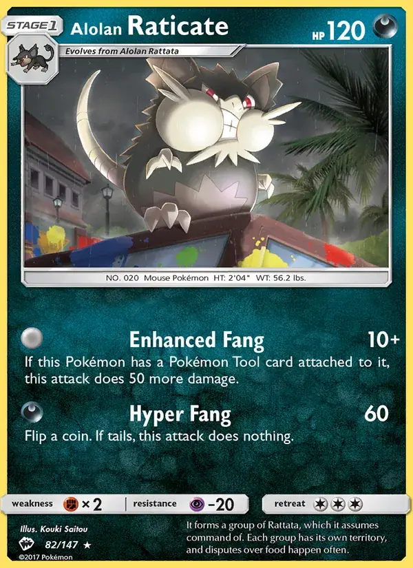 Alolan Raticate - 82/169 - Burning Shadows